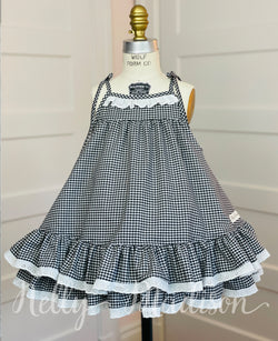 Checks and Lace Hannah Dress *seconds