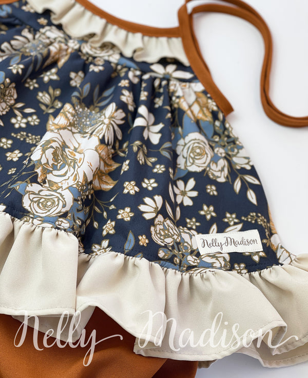 Navy Roses Christina Tunic + Dollies Set