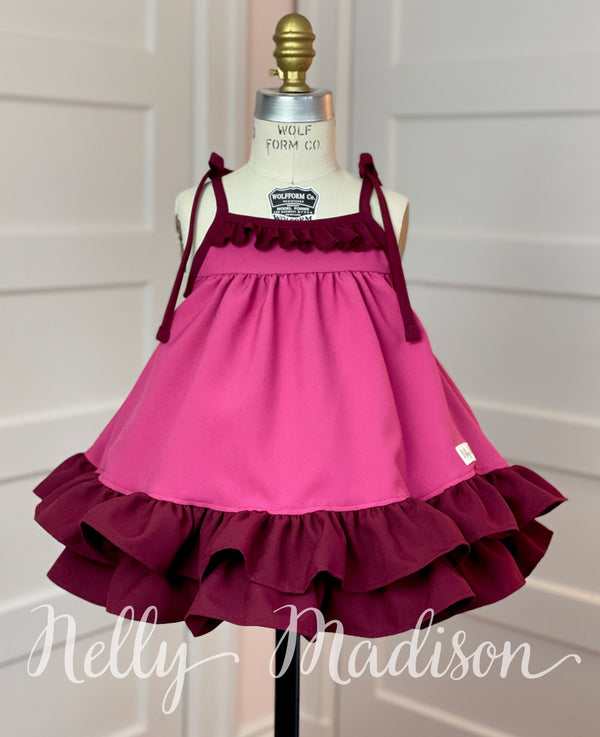 Pink Burgundy Hannah Dress