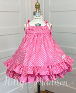 Pinky Pink Polka Dot Hannah Dress
