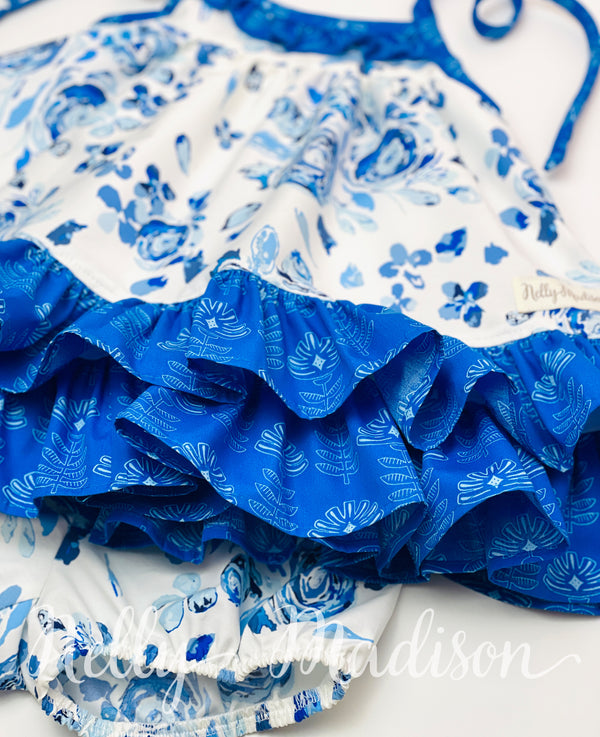 Windy Blue Swift Hannah Dress + Dollies Set