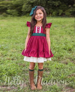 Burgundy Christmas Classic Alexandra Dress Nelly Madison Burgundy Christmas Classic Alexandra Dress Nelly Madison