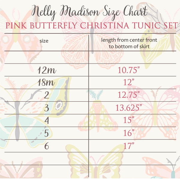 Pink Butterfly Tunic Set