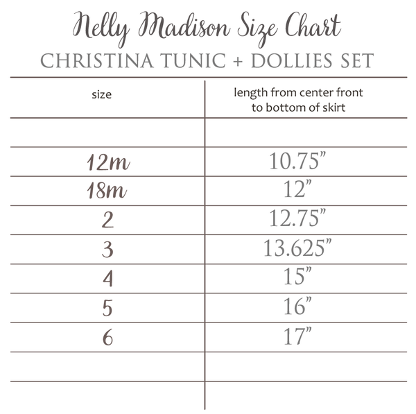 To Dye For Christina Tunic & Dollies Set