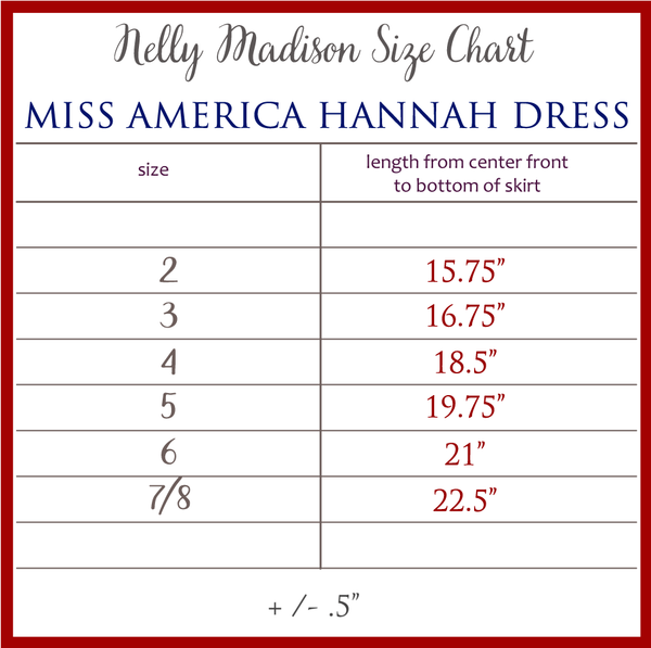 Miss America Hannah Dress