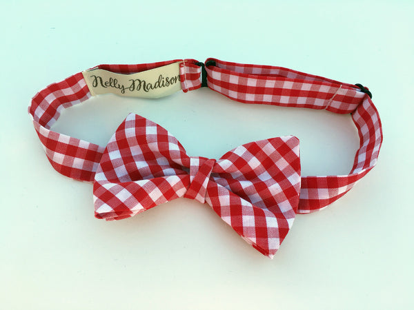 Red Gingham Bow Tie
