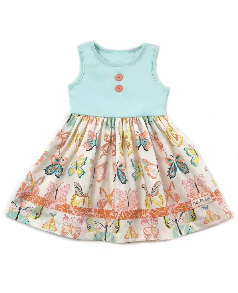 Minty Butterfly Maddie Dress THREE